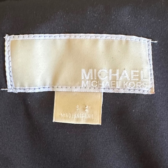 Michael by Michael Kors Asymmetrical Zippered Short Trench Coat - Picture 7 of 8